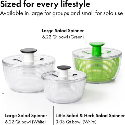 OXO Good Grips Little Salad & Herb Salad Spinner, Fruit Washer and Lettuce Spinner...