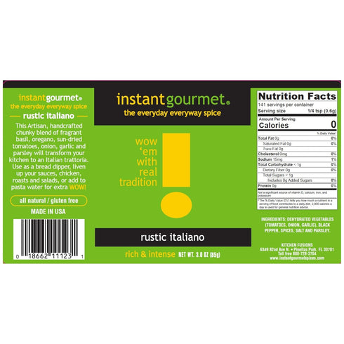Instant Gourmet Rustic Italiano Italian Seasoning - 3.0 oz...