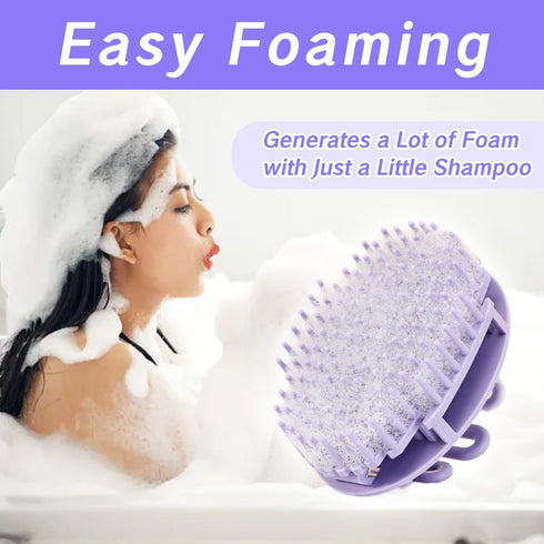 Silicone Bath Brush Scrubber Silicone Body Brush for Showering Scrubber Set Soft Exfoliating Bath Shower Brushes Reusable Loofah Scrubbers Scalp M...