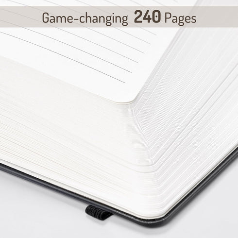 Forvencer 240 Pages Lined Journal Notebook, Medium 5.4'' X 8.3'', Superior Vegan Leather Journal with 100GSM Paper, College Ruled Notebooks for Wo...