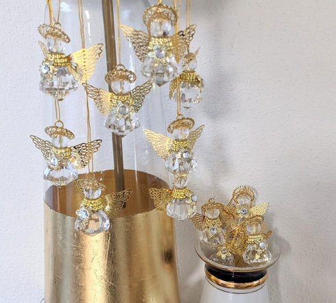 Angel Ornaments for Christmas Tree, Hanging Ornaments, Car Hanging Ornament Interior Decor, Clear, Pack of 12...