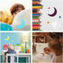 SAVITA 16pcs Moon Stencils for Crafts, Moon Template Plastic Painting&Drawing Crescent Stencil Reusable Moon Stencils for Painting Home Decoration...