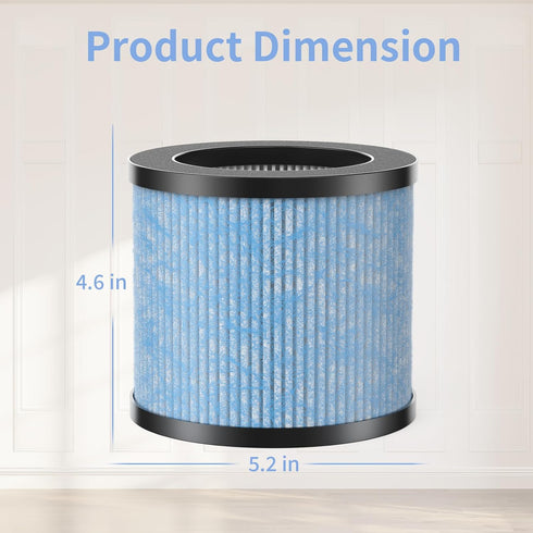 TPAP002 True HEPA Replacement Filter, Compatible with TOPPIN TPAP002 HEPA Purifier Comfy Air C1, Part# TPFF002, 4-IN-1 Filters?2-Pack?...