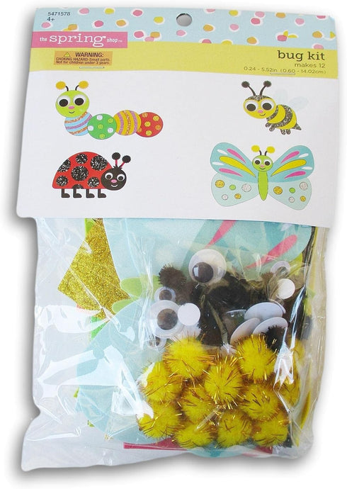 Bug Art Craft Kit - Makes 12 (Butterfly, Ladybug, Caterpillar, Bee)...