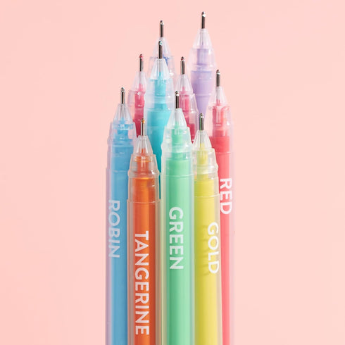 Erin Condren Essentials Colorful Gel Pen 10-pack | Colorful Gel Pens | Perfect for Writing and Color-Coding...