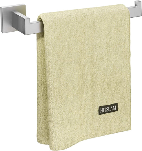 HITSLAM Brushed Nickel 9 Inch Hand Towel Bar for Bathroom, SUS304 Stainless Steel Kitchen Hand Towel Holder Wall Mounted, Modern Home Decor Bath T...