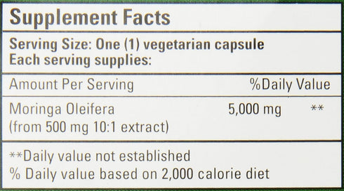 Bio Nutrition Moringa Oleifera Superfood Supplement 5000mg 90 Vegetarian Capsules | Nutrient Dense | High in Antioxidants | Promotes Strong Digest...