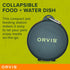 Orvis Pet Travel Collapsible Feeder with Food + Water Dish, 2-in-1, BPA Free, Food-Grade Silicone | Space-Saving Pet Travel Bowls, NonSlip Bottom ...
