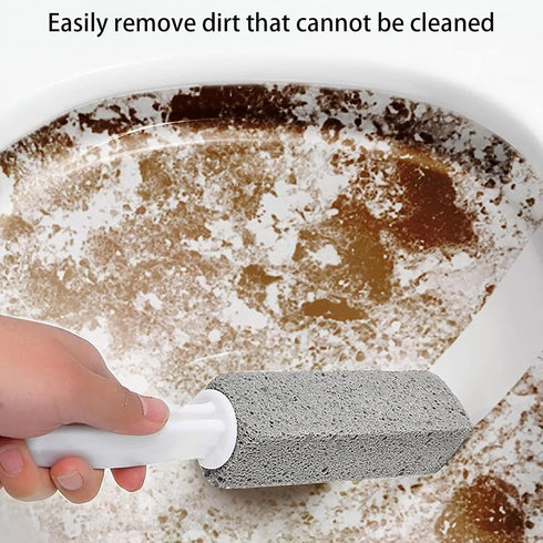 4 Pack Toilet Bowl Clean Brush with Handle,Powerfully Cleans Away Limescale Stain,Hard Water Rings, Calcium Buildup,Iron and Rust. for Cleaning To...