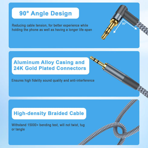 3.5mm to 2.5mm Aux Cable Male to Male Audio Cord Replacement Headphone Wire for Bose 700 QC45 QC35II QC35 QC25 Noise Cancelling Headphones/JBL E45...