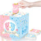 Saintrygo Baby Gender Reveal Voting Box with 50 Pieces Boy or Girl Ballot Cards Baby Shower Decorations Party Invitations and Voting Games Gender ...