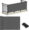 LOVE STORY 3'x10' Charcoal Balcony Screen Privacy Fence Cover (HDPE) UV Protection Weather-Resistant 3 FT Height Shield for Deck, Patio, Backyard,...