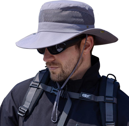 ZOORON Sun Hats for Men Women, Wide Brim Bucket Hat UV Protection Foldable Boonie Hat for Fishing Hiking Garden Safari Beach...