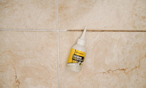 Tile Grout Repair Kit, Beige Grout Filler Tube 8 oz, Grout Repair Renews, Fast Drying Repait Kit, Grout Sealer for Floor Tile - Spatula Included (...