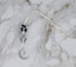 BOHO GARDEN Hanging Car Charm - 2-Pack Rose Quartz & Amethyst + Black Tourmaline & Blue Calcite - Dangling Moon & Healing Crystal Accessories, Rea...