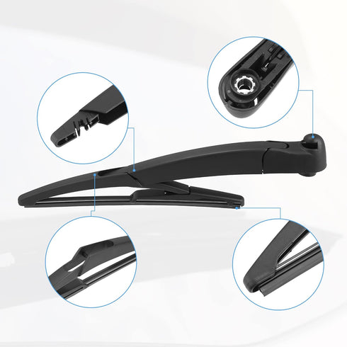 ACROPIX Rear Windshield Wiper Blade Arm Assembly Fit for Mini Cooper - Pack of 2 Black...