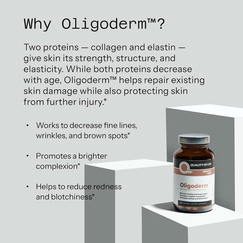 Quality of Life - Oligoderm - Premium Skin Support Supplement featuring Oligonol and Niacinamide - 60 Capsules...