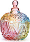 Danmu Colorful Glass Storage Jar with Lid, Candy & Cookie Jar, Jewelry Box, Buffet & Biscuit Containers (260ml / 9oz)...