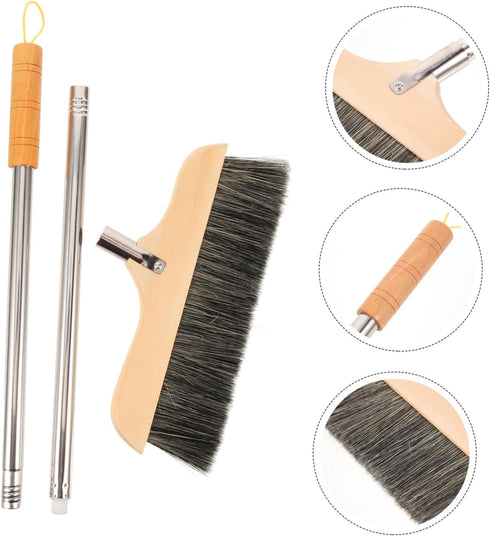 Outdoor Broom for Floor Cleaning: 35 Inch House Brooms for Sweeping Indoor Soft Bristle Broom Household Angle Brooms for Garage Patio Home Kitchen...