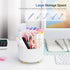 Pen Holder for Desk - Pencil Holder with 5 Compartments, 360°Rotating desk organizer and accessories for Women and Men,Desk Caddy for School,Teach...