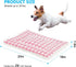 Dog Bed Mat, Reversible Dog Crate Pad for Medium Small Dogs, Portable and Soft Pet Bed Mat, Machine Washable Pet Bed Pad for 24-inch Kennel(Pink)...