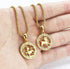 Gold Plated Zodiac Sign Pendant necklace for Women Men Leo AriesConstellation Horoscope Pendant Stainless Steel Box link Chain 22inch...