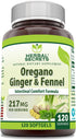 Herbal Secrets Oil of Oregano with Ginger & Fennel Oil Supplement | 217 Mg Per Serving | 120 Softgels | Non-GMO | Gluten Free | Made in USA...