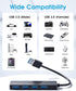 BYEASY USB Hub, 4 Port USB 3.0 Hub, Ultra Slim Portable Data Hub Applicable for iMac Pro, MacBook Air, Mac Mini/Pro, Surface Pro, Notebook PC, Lap...