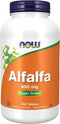 NOW Supplements, Alfalfa 650 mg source of Vitamin K, Green Superfoods, 500 Tablets...