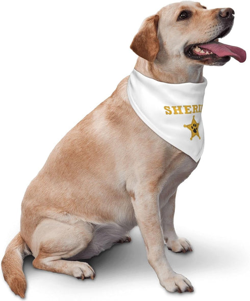 Costume Accessory Set Pet Dog Bandana,Costume Accessory Set Pet,for Halloween Christmas Cosplay Role Play Party (Sheriff-White)...