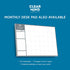 Clear Mind Concepts® Weekly Planner Desk Pad – Tear-Off, Undated, 52 Sheets, 11.3in x 16.5in – Boost Your Productivity with Thick Paper for Home, ...