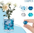 DomeStar 150PCS Premium Blue Fake Ice, Acrylic Ice Rocks Plastic Rocks Acrylic Stones Crushed Ice Cubes Diamonds Gems for Vase Fillers Nautical Th...