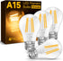 E26 Edison Light Bulb 40 Watt Equivalent, A15 Dimmable LED Light Bulbs, 5W LED Filament Light Bulb, Warm White 2700K, 500LM Ceiling Fan Light Bulb...