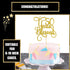 Gold Glitter 50 Years Blessed Cake Topper - for 50th Wedding Anniversary / 50th Anniversary Party / 50th Birthday Party Decorations...