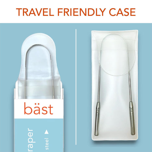Baest Tongue Scraper 100% Stainless Steel • Premium Tongue Cleaner • Improve Oral Health • Freshen Breath (2 Count)...