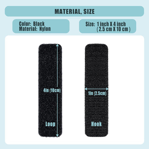 15 Sets 1x4 inch Strips with Adhesive,Heavy Duty Hook and Loop Tape,Carpet Tape,Rug Tape,Strength Backing,Fixing Installing Tape,Wall Hanging No P...