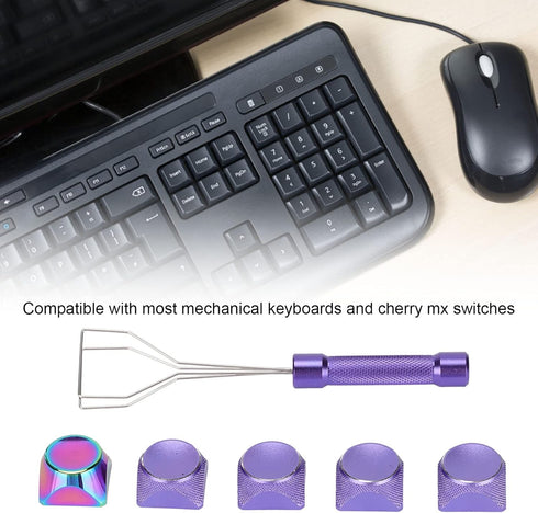 Heayzoki 5Pcs XDA Keycaps,XDA Mechanical Keyboard Keycaps with Color Plating Beautiful Textures Decorative,Special Touch Metal XDA Keycaps()...