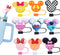 9 pcs Silicone Straw Covers Cap for Stanley 20 30&40 Oz Cup,10mm Diameter Different Cute Mouse Ears Straw Toppers for Stanley 40Oz Tumbler, Dust-P...