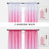 HUTO Pink Sheer Curtain for Little Girls Kids Bedroom Ombre Gradient Window Panel for Princess Teenage Daughter Closet-Sheer Backdrop Curtain Drap...
