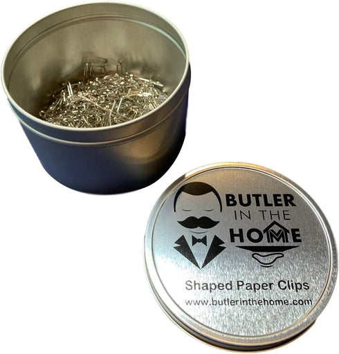100 Count Giraffe Shaped Paper Clips Great for Paper Clip Collectors or Office Gift - Comes in Round Tin with Lid and Gift Box (Silver)...