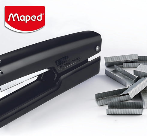 Maped - Essentials Full Strip Stapler Combo - Office Document Organization - Durable Efficiency - Metal Mechanism & Anti-Slip - Includes Staple Re...
