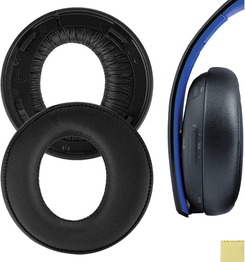 Geekria QuickFit Replacement Ear Pads for Sony PlayStation Gold Wireless Stereo CECHYA-0083 Headphones Ear Cushions, Headset Earpads, Ear Cups Cov...