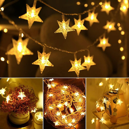 Star String Lights 10Ft 20 LED Fairy Lights Battery Operated Waterproof Indoor Outdoor Twinkle Christmas Lights for Bedroom Party Wedding Xmas Tre...