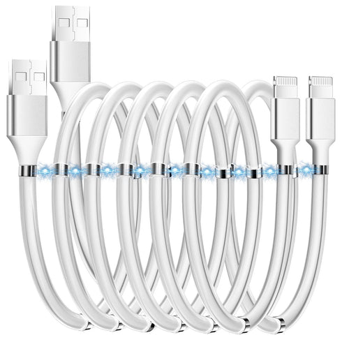 AICase Magnetic Charging Cable,(3FT+6.5FT) Super Organized Charging Magnetic Absorption Nano Data Cable for Phone 14/13/12/11/XS/XS Max/XR/X/8/8 P...