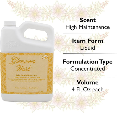 Lumintrail Tyler High Maintenance Glamorous Wash Laundry Detergent (4 oz.) Bundle with Tyler High Maintenance Mixer Melts and Stain Remover Pen - ...