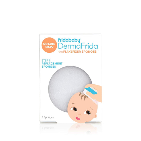 Frida Baby Replacement Sponges for The 3-Step Cradle Cap System by Dermafrida The Flakefixer 2 Pack of Soft Sponges Work with The Flakefixer Syste...