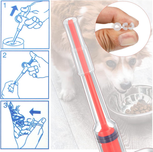 Nuanchu 4 Pieces Pet Pill Plunger Popper for Small Cats Dogs Pill Gun Dispenser Shooter Pet Piller Soft Tip Tablet Syringe Pusher Animal Medicine ...