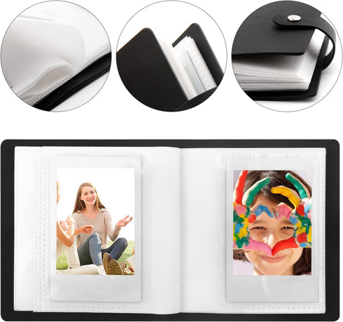52 Pockets Mini Photo Album for Fujifilm Instax Mini Instant Film, Polaroid Snap, Z2300, SocialMatic Instant Cameras & Zip Instant Printer (Black,...