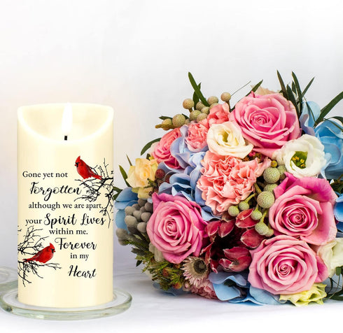 Memorial Candles Memorial Gifts LED Memorial Candles for Loss of Loved One Sympathy Flameless Candles Bereavement Gifts Battery Candles for Prayer...