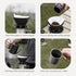 Portable Pour Over Coffee Maker Set, Collapsible Silicone Coffee Dripper Set, Perfect for Travel, Camping, Outdoors...